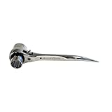 GREAT TOOL 総磨き両口ラチェットレンチ 極短 シノ付 17×21mm RR17×21GS