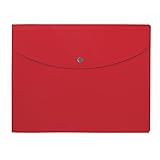 プラス ホルダー ポケット付エンベロープ(マチ付)ヨコ型 FL-121CH レッド 88-572