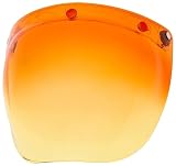 【ライダーの目に優しい】 バブルシールド ジェットヘルメット 開閉式 バイク ヘルメット シールド バイザー 汎用 ミラー EXTRAシールドバブル (エキストラシールドバブル) 3点留め 山城 (yamashiro) トーンアンバー