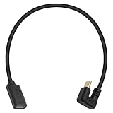 Poyiccot 短いUSB Type C 延長ケーブル 30cm 180度 U型 USB-C オス メス 延長コード 10Gbps 5A急速充電 延長ケーブル MacBook/USB-C機種対応