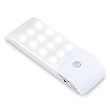LEDセンサーライト 12LED 人感センサー Icool Technology ガイドライト 懐中電灯 明るさ3段階調整可能 自動点灯 自動消灯 常時点灯 USB充電 室内 人感 エコ設計 超寿命 
