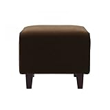 【単品】足置き(オットマン)【LeJOY スタンダードタイプ】 モカブラウン 脚：角錐/ダークブラウン 【リジョイ】：20色から選べる！カバーリングソファ 生活用品 インテリア 雑貨 インテリア 家具 ソファ オットマン soz1-4010
