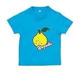 BabyChips ゆず大好き(名入れ半袖ベビーTシャツ) 100 ターコイズ