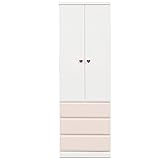 アルファタカバ 掛けて見やすく収納キュアセレクトシリーズ 60cm幅ブレザータンスピンク取っ手ハートラベンダー