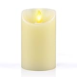 Flameless Led Candle, iDOO [ Real Wax] Battery Operated Dripless Flameless Flickering Dancing Led Pi