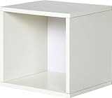 不二貿易 軽くて強い ジーボード キューブボックス WH ホワイト (棚 ラック 収納 ボックス) 95419