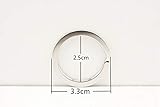 丸カン 平キーリング キーホルダー 二重リング 鉄製 直径(外径)33mm (ニッケル) E78
