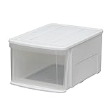 アイリスオーヤマ 収納ボックス チェストI 幅37.6×奥行52.8×高さ27.7cm ホワイト/クリア MD