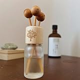 【スティック付き 精油 詰め替え用 15ml】アロマデフューザー アロマオイル 詰め替え 容器のみ 15ml 小分け ボトル リードスティック 天然木製蓋 ガラス瓶 おしゃれ インテリア デザイン (1個)