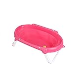 WENJUN 乳幼児のための折りたたみ式浴槽カラーフルシリコーンポータブルバスタブ環境的なベビー洗面器 ( 色 : ピンク ぴんく , サイズ さいず : 82*46*24.3cm )