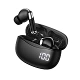 【2025年アップグレード版】 完全ワイヤレスイヤホン bluetooth イヤホン ANC+ENC ノイズキャンセリング Bluetooth5.4 カルナ型 最大28時間連続再生 13mmダイナミックドライバー Hi-Fi音質 15m最大通信距離 自動ペアリング LEDディスプレイ表示 Type-C急速充電 マイク付き ハンズフリー通話 快適な装着感 通勤/通学 (ブラック+イエロー)