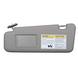 Dasbecan フロント左運転席側サンバイザー ライト付き トヨタ ハイランダー 2008-2013 74320-48500-B0対応 (グレー)
