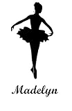 バレリーナMadelyn名Letters Childrens部屋ビニール壁アートステッカーデカール