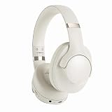 SITOAT Bluetooth ヘッドホン ワイヤレスヘッドホン ANC アクティブノイズキャンセリング 大きいイヤーパッド オーバーイヤー ヘッドフォン 50時間使用 有線/無線兼用 ゲーミング 低遅延 密閉型 HIFI重低音 音漏れ防止 マイク内蔵 折りたたみ 通話 音楽 動画 語学勉強 人気 ギフト誕生日 プレゼント Bluetooth 5.4 日本語説明書 アイボリーホワイト
