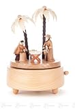 x の深さの誕生場面のオルゴールのオルゴールおよびヤシの木の幅 X の高さは 12 の cmx17 cmx12 cm の鉱石山箱の演劇の時計をします