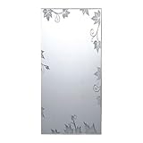 ミラー 鏡 壁掛け ボタニカルデザイン ユニットバス交換用 [幅25.5×高54cm] MS109-255-540