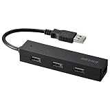 YDH4U25BK(ブラック) USB2.0ハブ 4ポートタイプ 10cm