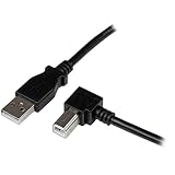 StarTech.com USB 2.0 ケーブル 1m タイプA (オス) - タイプB/L型右向き (オス) ブラック USBAB1MR
