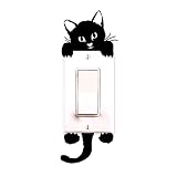 Cat Wall Stickers,FUNIC Light Switch Decor Decals Art Mural Baby Nursery Room