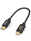 Type USB C to Micro USB, CableCreation USB 2.0 C to Micro USB 充電&データ転送ケーブル Galaxy S8/S8 Plus、Google Pixel 2 XL & その他のアンドロイドデバイスに対応 ブラック 0.2m