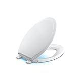 Kohler k-24764ラトリッジ細長い閉じたフロントToilet Seat withナイトライトと、 ホワイト K-24764-0 1