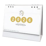 卓上カレンダー シンプル＆ホワイト2026年版, 1冊