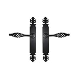 ドアハンドル ドアノブ アンティーク風 アイアン ブラック（黒） INK-1401178H