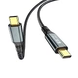 USB C ケーブル 2M 100W PD急速充電 20Gbpsデータ転送 USB 3.2 Gen2x2標準 Type-C 充電ケーブル 高耐久ナイロン編み MacBook/Surface/Pixel/Xperia/AQUOS等USB-C対応