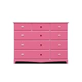 アルファタカバ ベビータンスシリーズ ピンキー 120cm幅4段 ピンク (ハートカラフル)