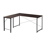 サンワダイレクト L字デスク 幅140cm 奥行120cm モニターアーム対応 ゲーミングデスク ブラウン 102-DKF00548BR