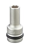 トネ(TONE) インパクト用ロングソケット HP4NV-08L 差込角12.7mm 二面幅8mm