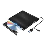 【2022業界新開発】CD/DVDドライブ 外付け USB3.0/Type Cポート付き CD/DVD 読み込み 書き込み 外付け 録画込み対応 ポータブルドライブ CD/DVD-Rプレイヤー CD/DVD-Rドライブ 薄型 ポータブル 静音 高速書き込み 焼損防止 エラー校正 コンパクト Window/Linux/Mac OS対応 【1回録画用DVD-R付き】