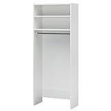 白井産業【SHIRAI】オープンクローゼット ハンガーラック 壁面収納 ポルターレクローク 幅80cm 奥行約40cm 高さ200cm ホワイト 白 POC-2080TPWH