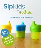 SipKids | Sippy Cup Lids - very soft 100% silicone - pack 3: yellow, green and blue by Ecokids