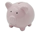 shapenty小さいかわいいセラミックPiggy Coin Bank for Kids、ピンク