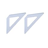 lewu 棚受け金具 白 L型 アイアンブラケット 2way 荷重25kg ネジ入り 190Ｘ190mm (2個入れ)