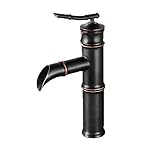 babykkブラック竹Americanアンティーク蛇口銅ホットとコールドBasin蛇口バスルームシンク洗面