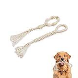 [ベトゴ] betogo 2個セット 犬 おもちゃ ロープ 犬用玩具 コットン製 噛むおもちゃ ひっぱりっこ 犬おもちゃ 歯固め子犬おもちゃ 運動不足解消 ストレス解消 丈夫 耐久性 清潔 歯磨き 小型犬 中型犬 大型犬 MRD02品番 (M)