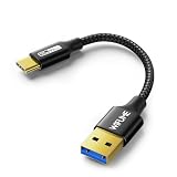 WIFUME USB Type C ケーブル USB-A to USB-C 20cm USB3.1 Gen2 タイプC 10Gbps データ転送 QC3.0急速充電 最大3A ナイロン編み For iPhone15/15Pro/iPad/Switch等タイプC機器対応