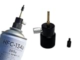 jasgin サービス缶 ねじ切り ノズル HFC-134a ガスアダプター R134a