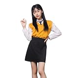 クリアストーン(Clearstone) オルチャンセーラー コスプレ ハロウィン ニットベスト イエロー×ブラック レディース イエロー