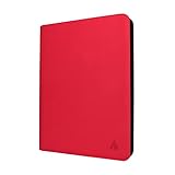 Rieton 16ポケット 1000+ポケット カードバインダー 大きなリングレスサイドローディングポケット トレーディングカード アルバムフォルダー TCG用 レッド