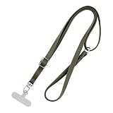 ビアッジ スマートフォン用 ショルダーストラップ 「SHOULTY MULTI STRAP」平紐タイプ カーキ LN-MSS02KA