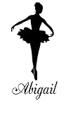 バレリーナAbigail名Letters Childrens部屋ビニール壁アートステッカーデカール