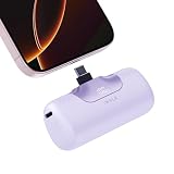 iWALK モバイルバッテリー USB-C Type-C 直挿し 5500mAh 最大22.5W 急速充電 ケーブル不要 LED残量表示 小型 軽量 iPhone 17/16/15・Android対応 LinkPod 5 パープル