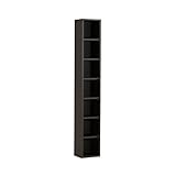 arne 本棚 日本製 完成品 1列 7段 幅26cm 高さ170cm 可動棚 シェルフ コミック収納 ラック H-001 1×7 ダークブラウン