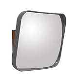 ホップ ガレージミラー 貼付け式 30角 230×310mm  錆びない ステンレス製 取付金具付 日本製