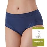 [フクスケ] 美温活「よもぎ蒸し」スタンダードショーツ 福助 1枚組 レディース NV-ネイビー