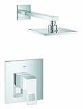 Grohe 23 148 Eurocube圧力バランスシャワーシングルハンドルIncludes雨Showe、 .5 クローム 23148000 1