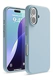 【elago】iPhone16用 シリコン耐衝撃ケース 指紋防止 スカイブルー